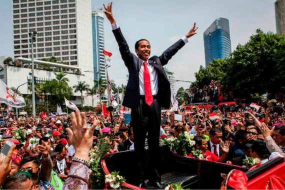 印尼大選，現任總統佐科⋅維多多贏得連任。（圖源：互聯網）