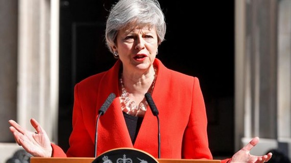 英國首相特蕾莎‧梅24日說，她將於6月7日辭去保守黨領導人一職。（圖源：路透社）