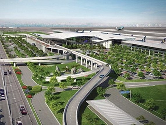隆城機場有望 2020 年底施工。圖為隆城機場效果圖。（圖源：越通社）
