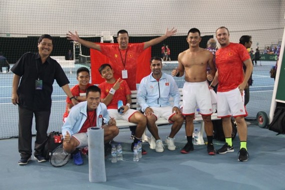 越南參加戴維斯盃男子網球團體賽亞太區的成員。（圖源：互聯網）