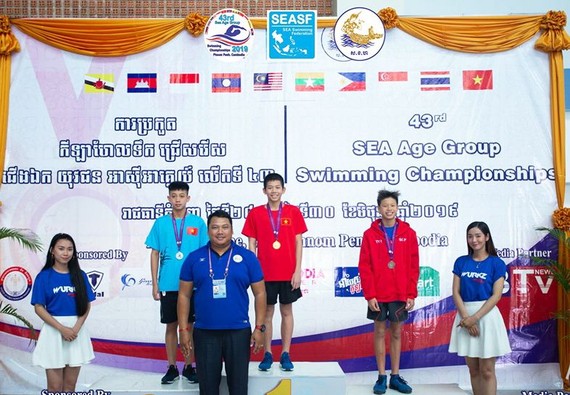 越南游泳隊在東南亞各年齡組賽事有豐碩收穫。