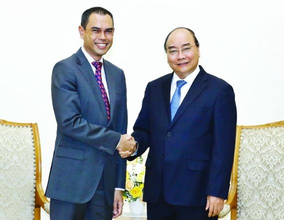 政府總理阮春福接見馬來西亞大使。（圖源：越通社）