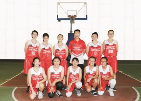代表越南參加東南亞學生籃球賽成員。
