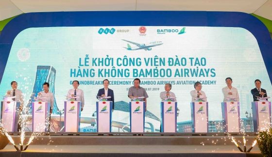Bamboo Airways 航空培訓學院動工興建儀式。（圖源：FLC）