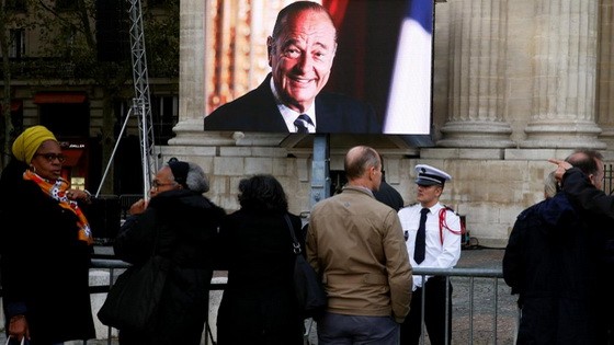 法國前總統希拉克的葬禮 。（圖源：路透社）