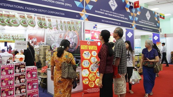 圖為我國企業赴緬甸參展展出越南高品質產品。（圖源：福盛）