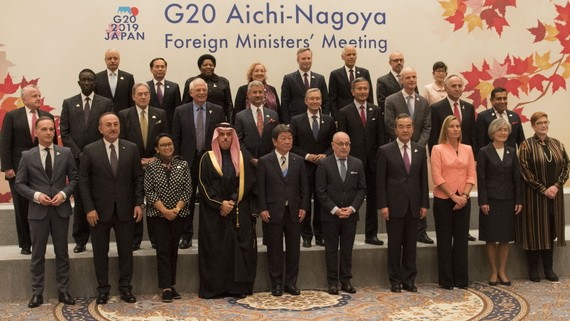 出席G20外長會議各代表合照留念。
