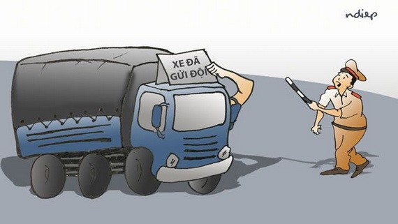 同奈省交警隊指控上級包庇超載車。（示意圖源：互聯網）
