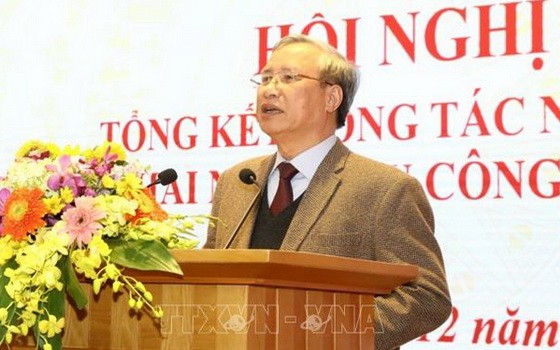 黨中央書記處常務書記陳國旺在會議上發表講話。（圖源：越通社）