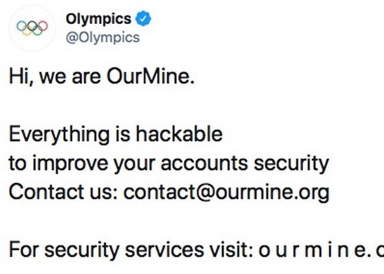 國際奧會（IOC）的推特帳號被入侵。（圖源：互聯網）