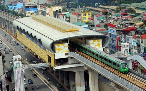 吉靈-河東鐵路項目一瞥。（圖源：Hanoimetro）