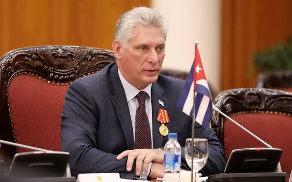 古巴國家主席米格爾‧迪亞斯-卡內爾。（圖源：路透社）