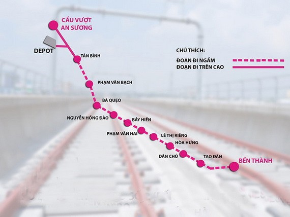地鐵2號線項目（濱城-參良）藍圖。