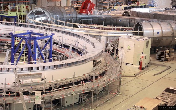 當地時間28日，世界上最大的核聚變裝置－－國際熱核聚變實驗反應堆(ITER)，在法國南部正式開始組裝。（圖源：ITER）