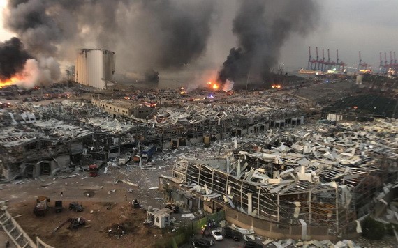 港口多幢建築物嚴重損毀。（圖源：Getty Images）