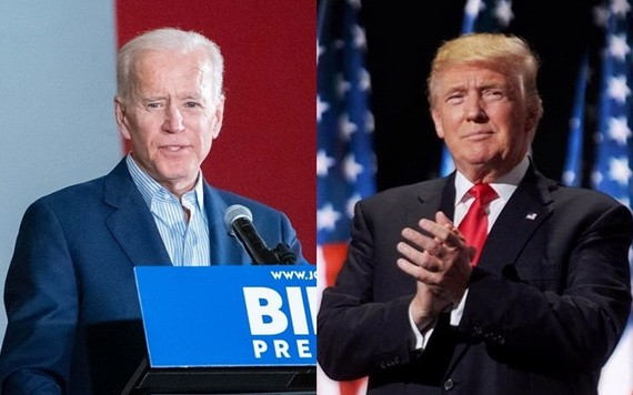 現任美國總統共和黨候選人特朗普（右）和民主黨對手拜登（左）。（圖源：互聯網）