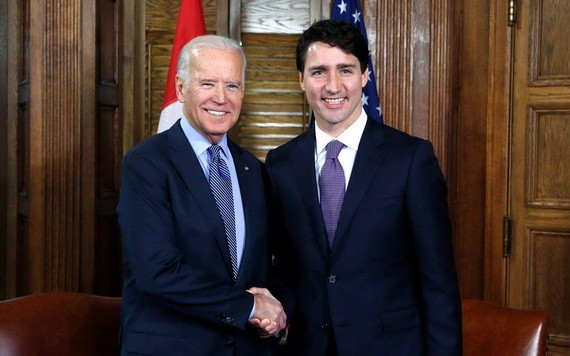 美國總統拜登（左）與加拿大總理杜魯多。（圖源：Getty Images）