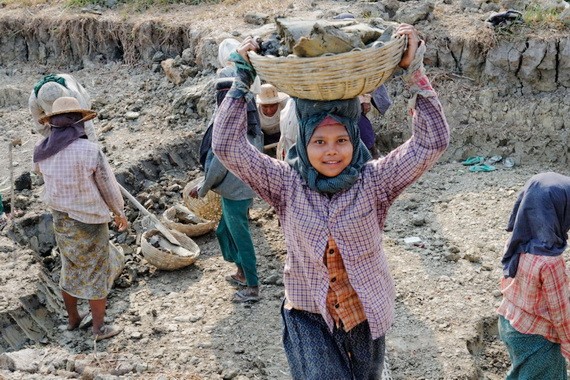 緬甸的童工。（圖源：聯合國）