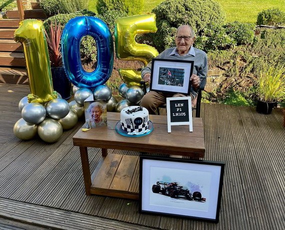 105歲車迷阿Len。（圖源：互聯網） 