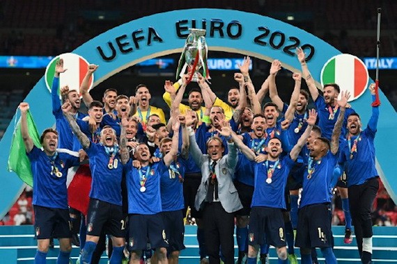意大利球隊贏得歐洲冠軍。（圖源：互聯網）