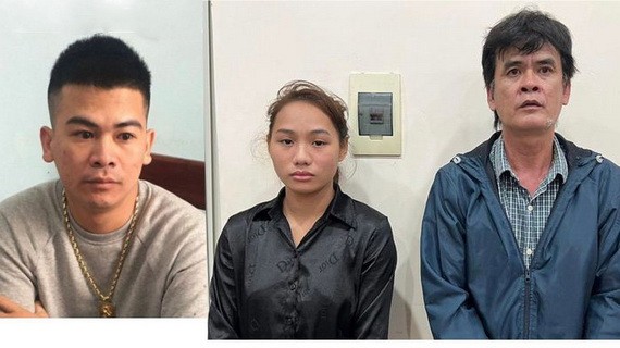 被逮捕的3名人口販賣嫌犯。左起依次為阮進勇、陸氏倫及吳阮東科。（圖：警方提供）
