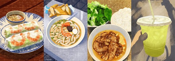 菲律賓畫家筆下的越南美食 ảnh 1