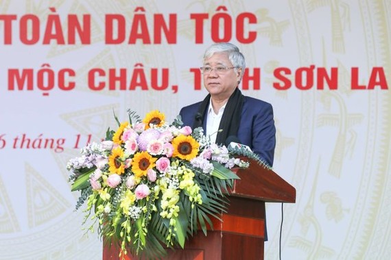 越南祖國陣線中央委員會主席杜文戰在盛會上致詞。（圖：垂瑛）