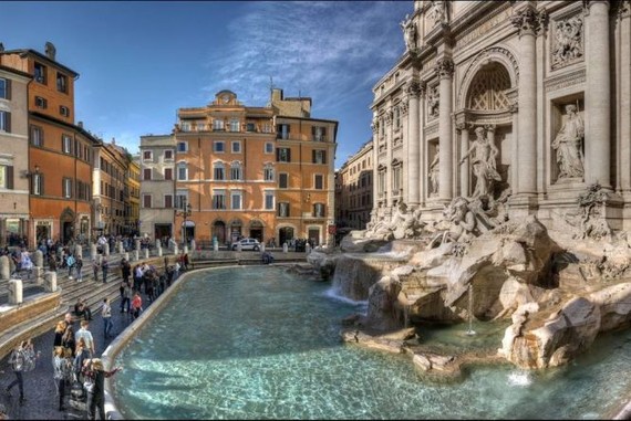 羅馬許願池一景。（圖：維基百科）