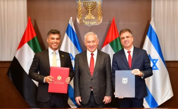 以色列与阿联酋签署关税协议。（图：迪拜中华网讯）