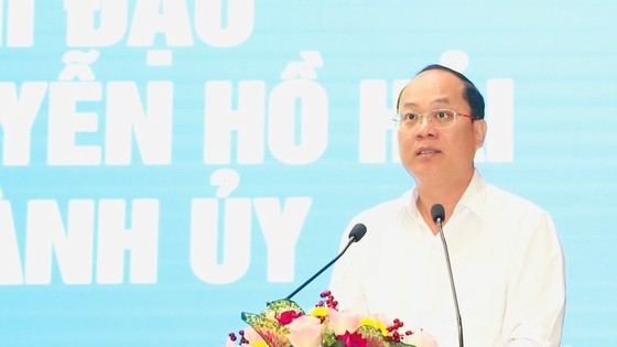市委副书记阮胡海在会上发表指导会议。（图：志石）