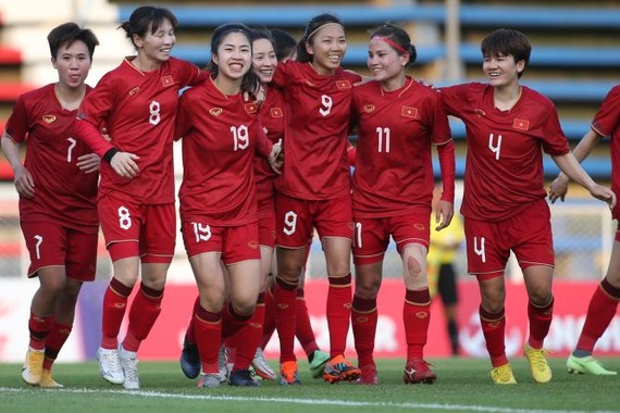 越南球队庆祝进球。（图源：互联网）