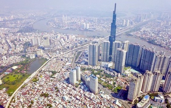 从高处俯瞰的胡志明市一隅。