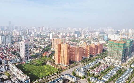 河内市西湖西面都市区一角。