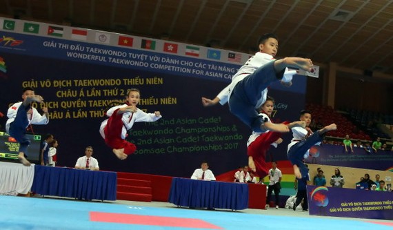 越南隊在5人自創團體拳套賽項奪金。（圖片來源：N.K）