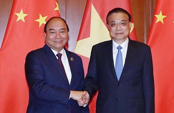 政府總理阮春福與中國總理李克強。