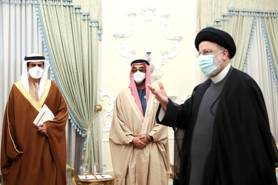 伊朗總統易卜拉欣·萊希2021年會見阿聯酋官員。圖自路透社