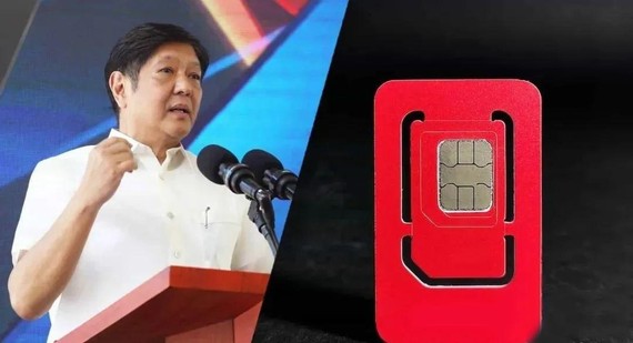 菲律賓總統斐迪南‧羅慕爾德茲‧馬科斯10日簽署法律文件，要求手機用戶購買SIM卡時必須登記個人資訊。（圖：菲華網）