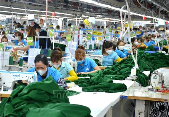莲沼工业区的劳工在生产。
