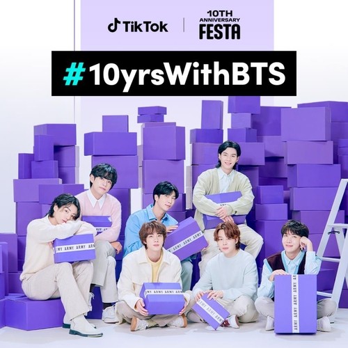 TikTok 庆防弹出道十载