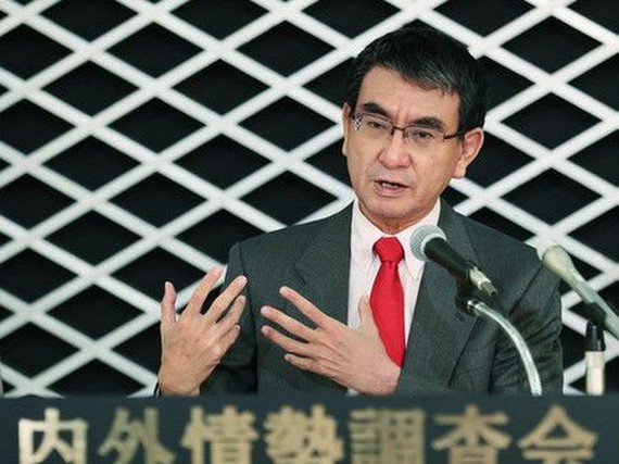 Nhật Bản chỉ trích hành vi khiêu khích quân sự của Trung Quốc Bộ trưởng Quốc phòng Nhật Bản Taro Kono. Nguồn: nippon