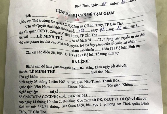 Cần Thơ khởi tố đối tượng kêu gọi, kích động biểu tình ảnh 1