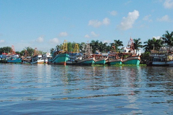 Hàng loạt tàu cá Kiên Giang nằm bờ ảnh 1