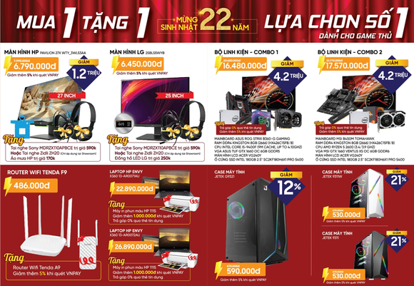 Kỷ niệm 22 năm thành lập, Phong Vũ khuyến mãi lớn ảnh 2