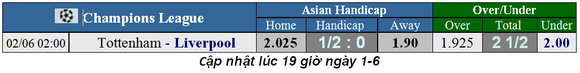 Lịch thi đấu chung kết Champions League: Tottenham chống Liverpool ảnh 1