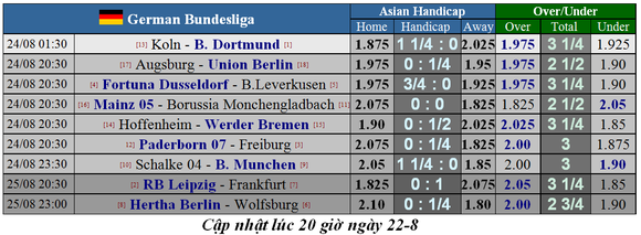 Lịch thi đấu giải Liga, Bundesliga, Serie A và Ligue 1 ngày 24-8 (Mới cập nhật) ảnh 6