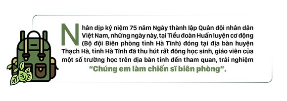 'Chúng em làm chiến sĩ biên phòng' tại Bộ đội Biên phòng Hà Tỉnh ảnh 1