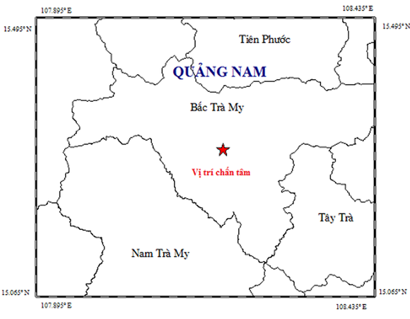 Động đất tại Bắc Trà My ảnh 1