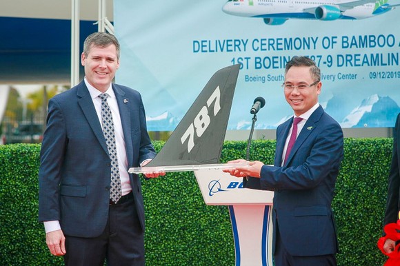 Máy bay Boeing 787-9 Dreamliner đầu tiên về với đội bay của Bamboo Airways ảnh 3