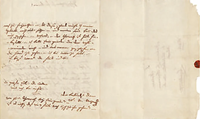The two-page letter was written by Mozart in the summer of 1782