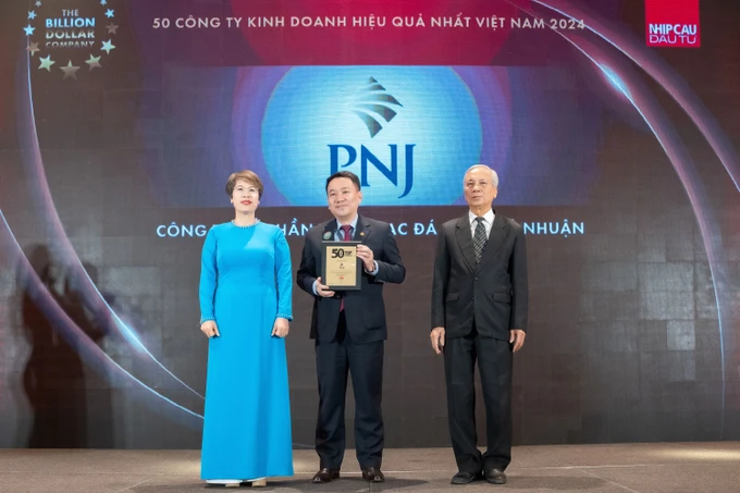 PNJ vào top 50 công ty kinh doanh hiệu quả nhất Việt Nam 2024